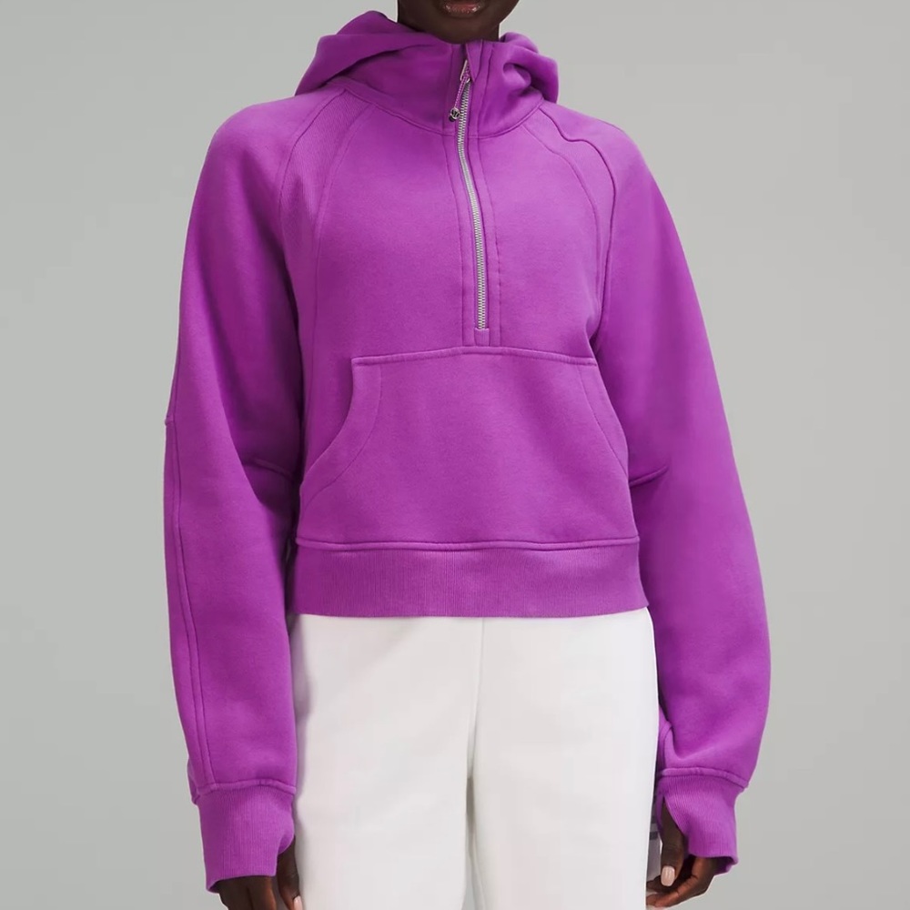 Lululemon Scuba oversized half zip hoodie in Moonlit Magenta